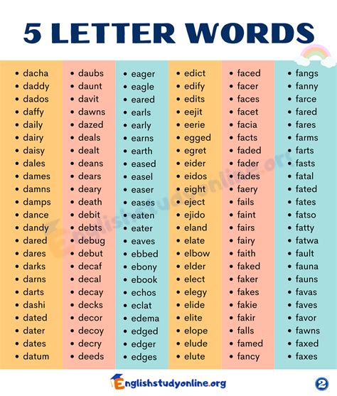 List of 5 letter words that start with STO